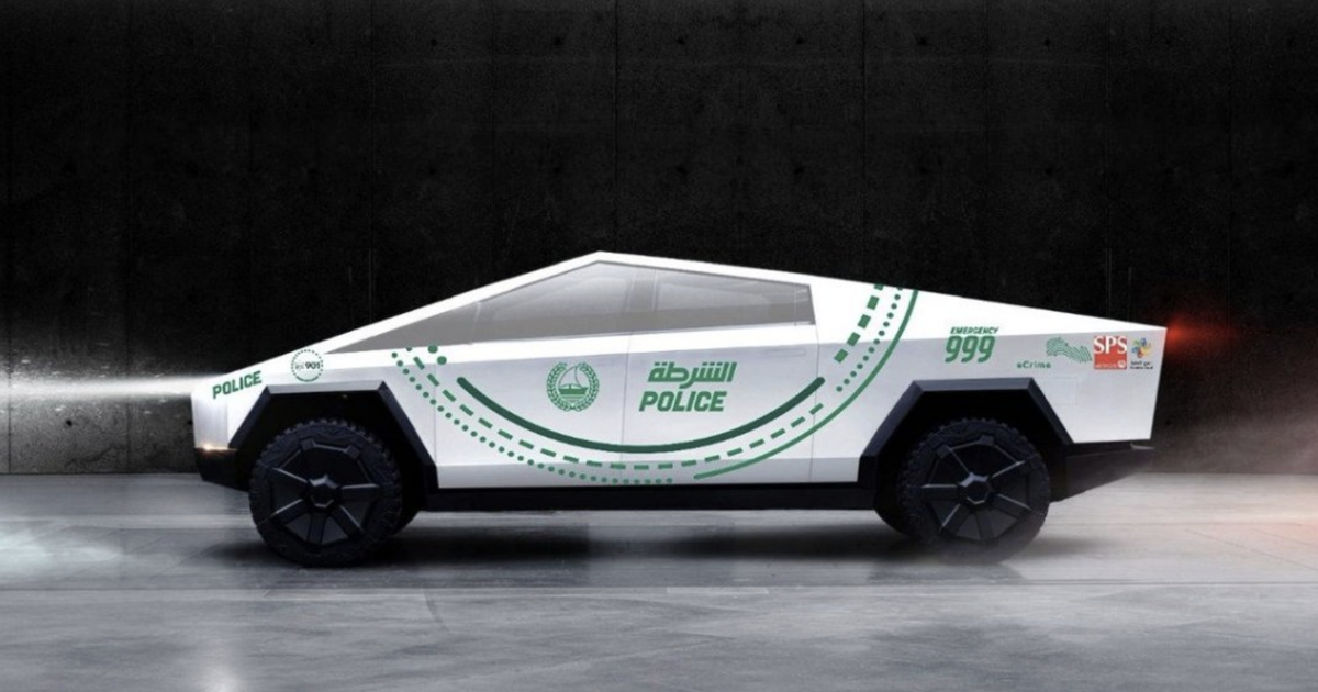 <p>Полиция Дубая разместила в своём twitter-аккаунте изображение Tesla Cybertruck, раскр